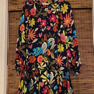 Trina Turk short dress, long sleeves, Size M